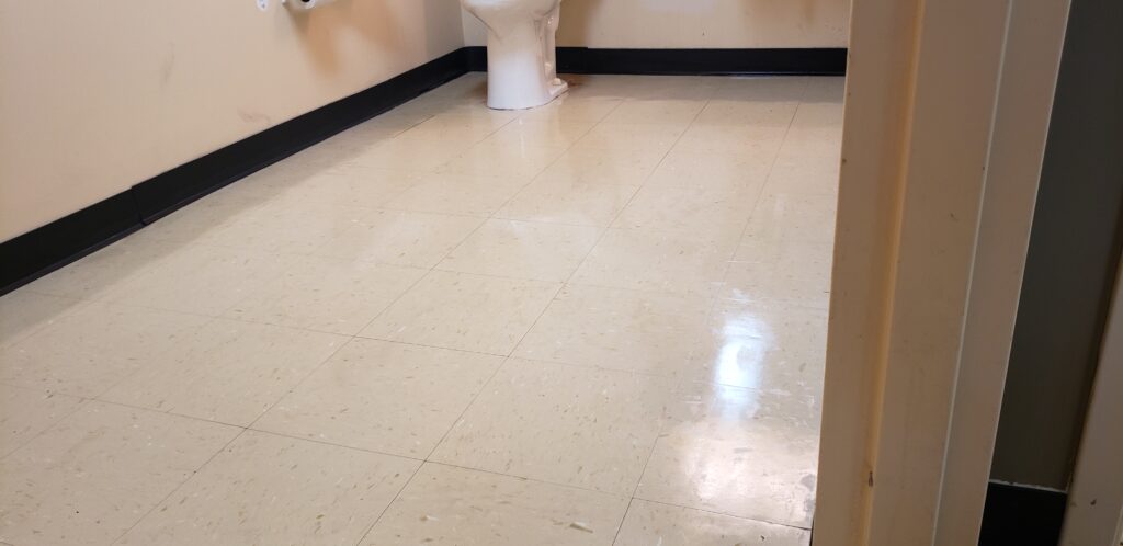 clean tile bathroom floor